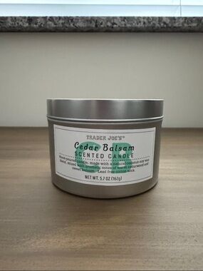 Trader Joe's Cedar Balsam Scented Candle - NEW!